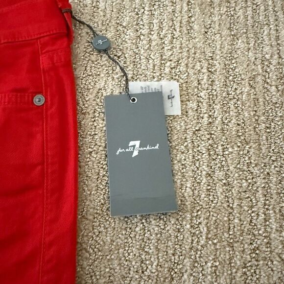 7 for All Mankind Red Women's Skinny Jeans - Picture 5 of 8